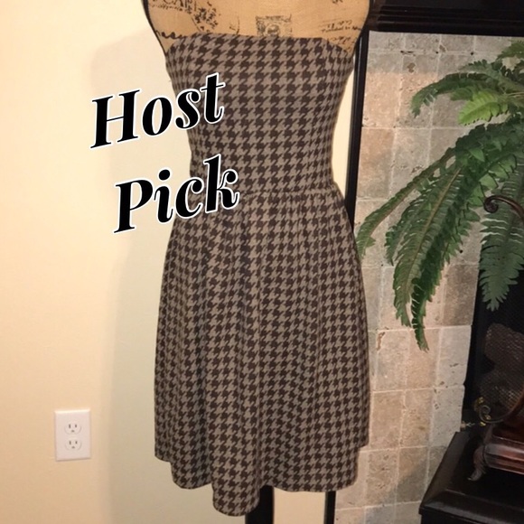 Zara Dresses & Skirts - Houndstooth Strapless Dress